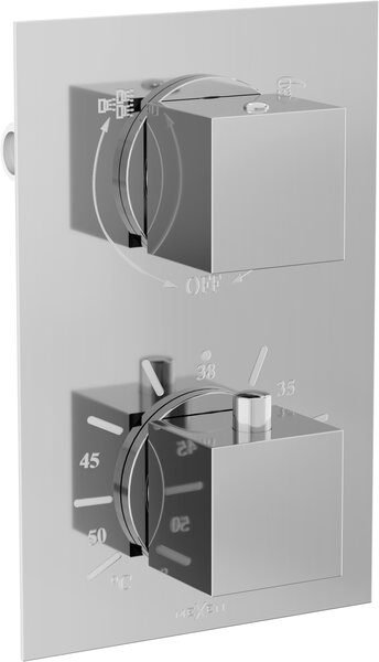 MEXEN - Cube termostatická baterie vanovo-sprchová 2-výstup - chrom - 77502-00