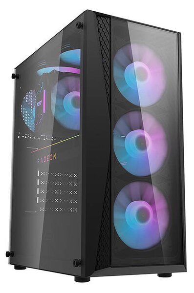 Darkflash DK352 Plus počítačová skříň + 4× ventilátor