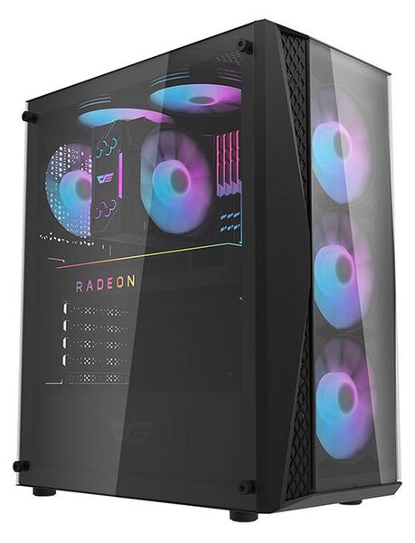 Darkflash DK352 Plus počítačová skříň + 4× ventilátor