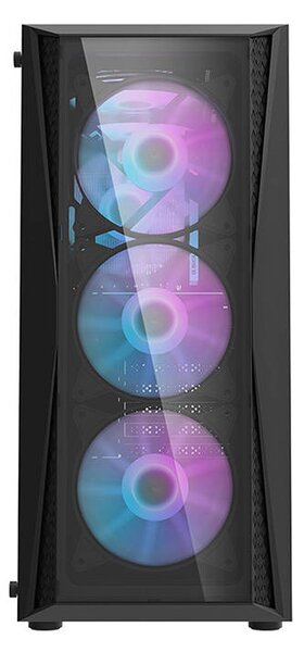 Darkflash DK352 Plus počítačová skříň + 4× ventilátor