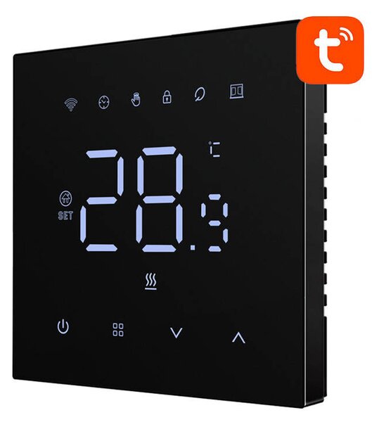 Chytrý termostat Avatto WT410-16A-B elektrické topení 16A WiFi
