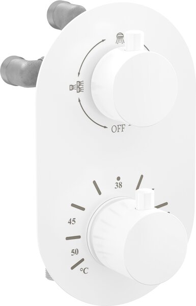 MEXEN - Kai termostatická baterie vanovo-sprchová 3-výstup - bílá - 77602-20