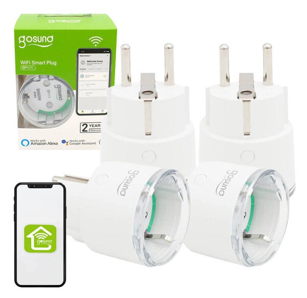 Chytrá zásuvka WiFi Gosund SP111 3680W 16A, Tuya 4-pack
