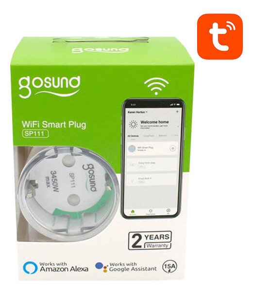 Chytrá zásuvka WiFi Gosund SP111 3680W 16A, Tuya 4-pack