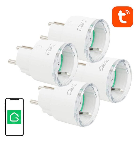 Chytrá zásuvka WiFi Gosund SP111 3680W 16A, Tuya 4-pack