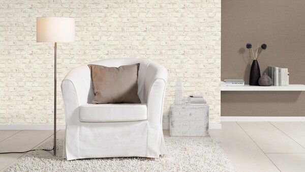 RASCH | Vliesová tapeta na zeď TOP Collection 504750 | 0,53 x 10,05 m | bílá, šedá, krémová