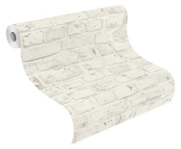 RASCH | Vliesová tapeta na zeď TOP Collection 504750 | 0,53 x 10,05 m | bílá, šedá, krémová