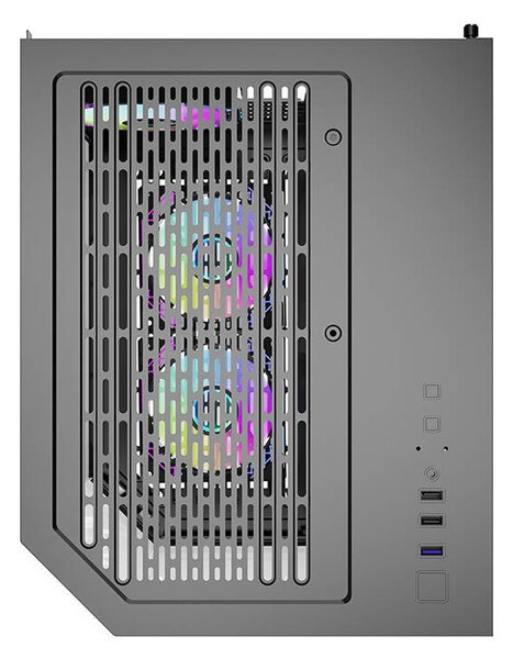 DarkFlash Počítačová skříň Darflash FT350 + 5 ventilátorů aRGB (černá)