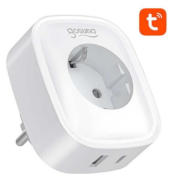 Gosund SP6 16A USB-C 20W Tuya chytrý WiFi/Bluetooth socket