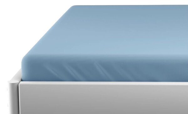 Jersey prostěradlo do dětské postýlky světle modré 70 x 140 cm
