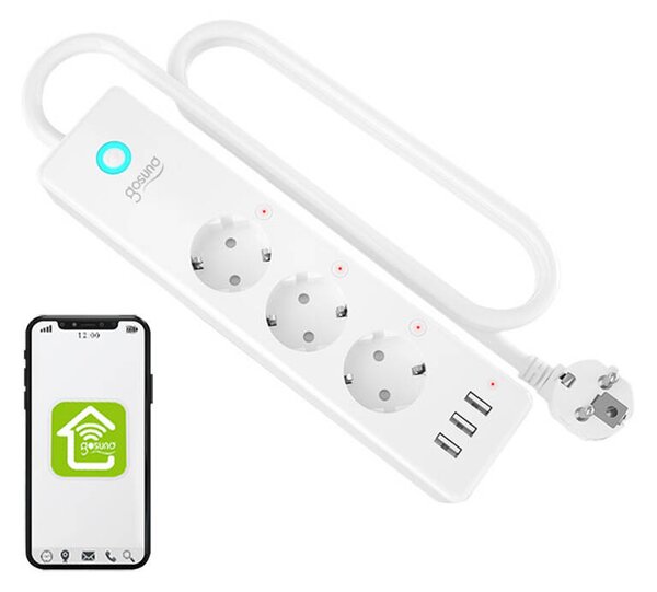 Gosund P1 PLUS chytrý WiFi výkon pásek (3x AC schuko, 3x USB-A) Tuya