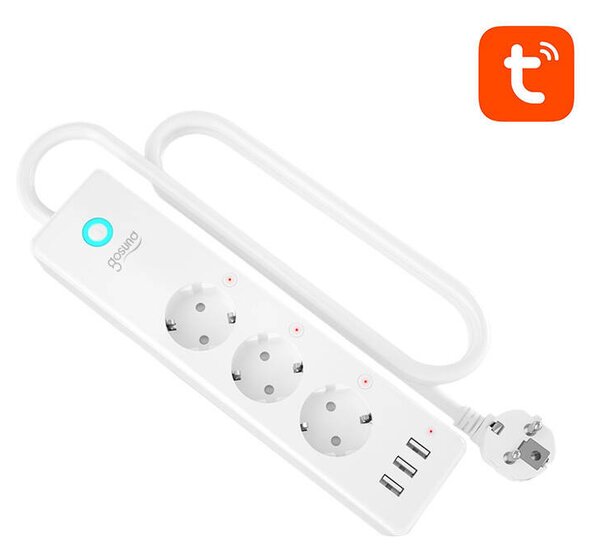 Gosund P1 PLUS chytrý WiFi výkon pásek (3x AC schuko, 3x USB-A) Tuya