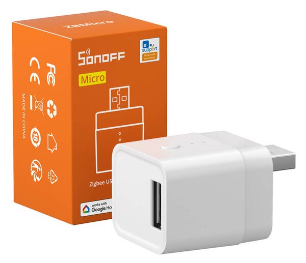 Chytrý adapter, USB ZigBee switch SONOFF ZBMicro (max 36W)