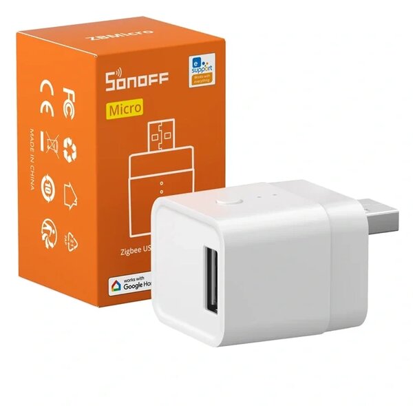Chytrý adapter, USB ZigBee switch SONOFF ZBMicro (max 36W)