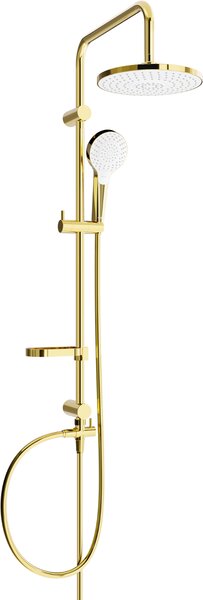 MEXEN - X05 sprchový sloup - zlatá/ bílá - 798050591-50