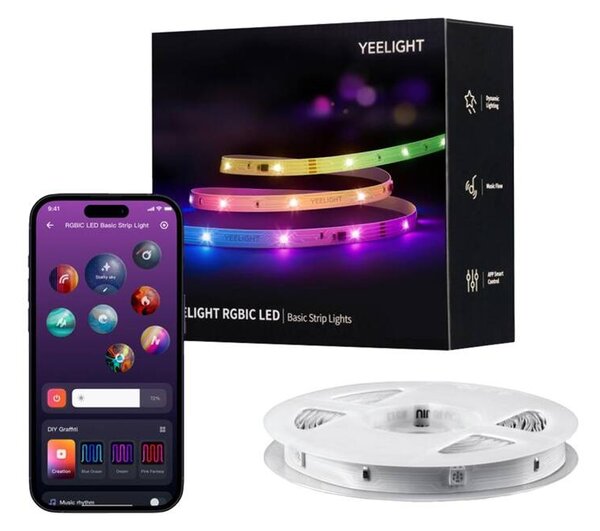 Pasek LED RGBIC Yeelight vedl základní světelný pás 6m