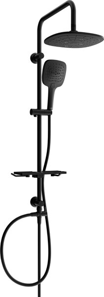 Mexen sprchový set T17 s horní hlavicí čtvercovou, černá, 798171793-70