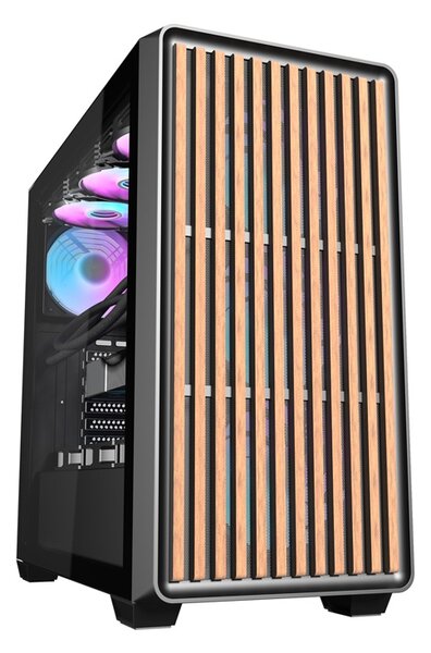 Počítačová skříň Darkflash DS900WD (černá) + 4 ventilátory