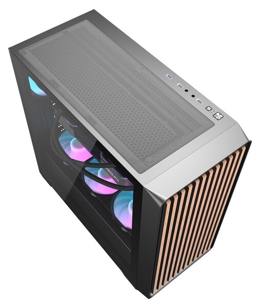 Počítačová skříň Darkflash DS900WD (černá) + 4 ventilátory