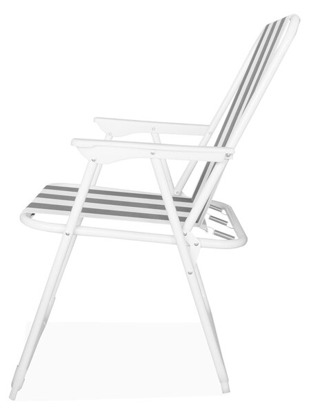 Linder Exclusiv Křeslo PO2600SA Šedé s pruhy