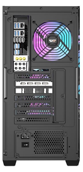 Počítačová skříň Darkflash DS900WD (černá) + 4 ventilátory