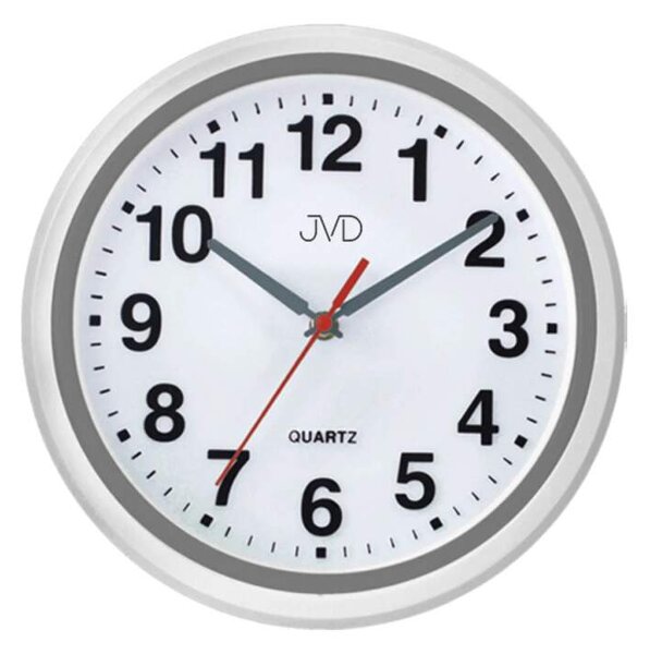 JVD Šedé plastové moderní čitelné hodiny JVD sweep HA41.6