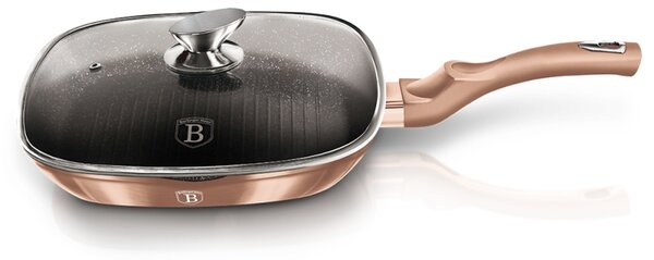 Pánev grilovací s mramorovým povrchem a poklicí 28 cm Rosegold Metallic Line
