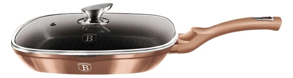 Pánev grilovací s mramorovým povrchem a poklicí 28 cm Rosegold Metallic Line