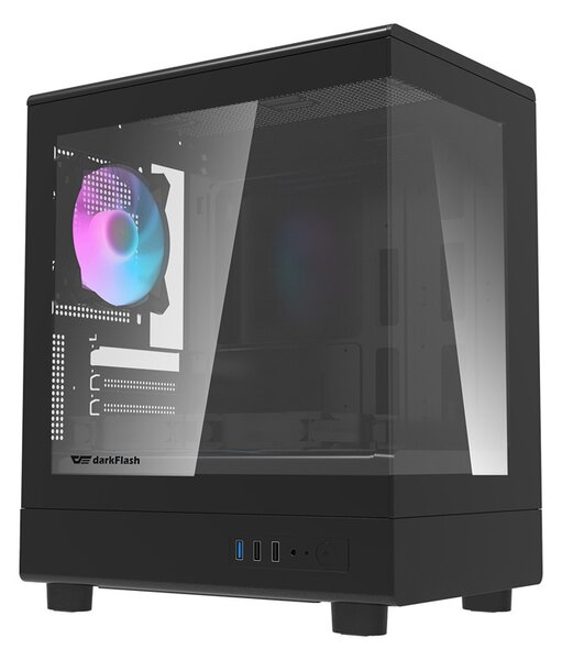 Počítačová skříň Darkflash DB330M + 3 ventilátory (černá)