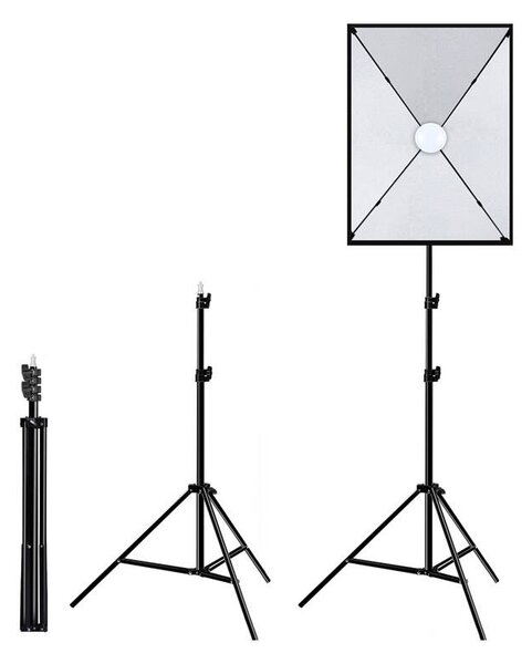 Studiová sada Puluz softbox 50x70cm, stativ, LED žárovka 1 ks PU5070EU