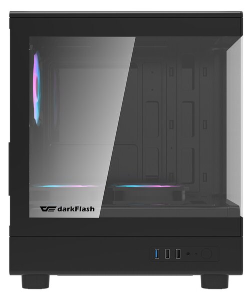 Počítačová skříň Darkflash DB330M + 3 ventilátory (černá)