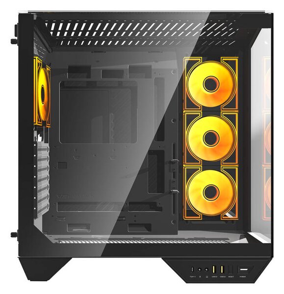 Počítačová skříň Darkflash DY470 se 4 ventilátory (černá)