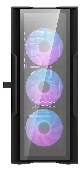 Skleněná počítačová skříň Darkflash DK431 + 4 ventilátory (černá)