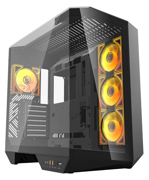 Počítačová skříň Darkflash DY470 se 4 ventilátory (černá)