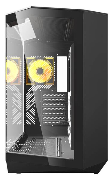 Počítačová skříň Darkflash DY470 se 4 ventilátory (černá)