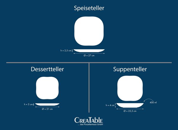 JÍDELNÍ SOUPRAVA 18dílnéporcelán Creatable - Online Only nádobí, Online Only