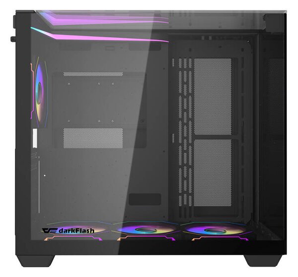 Počítačová skříň Darkflash TH285 se 4 ventilátory (černá)