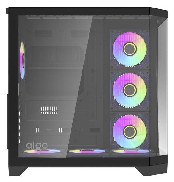 DarkFlash Počítačová skříň Darflash FT418 PRO + 7 ventilátorů aRGB (černá)