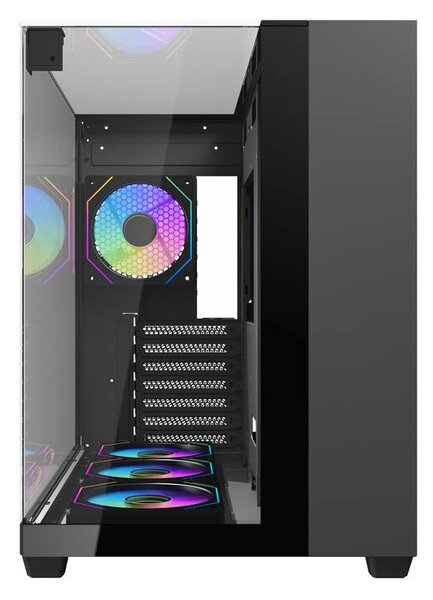 Počítačová skříň Darkflash TH285 se 4 ventilátory (černá)