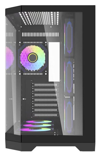 DarkFlash Počítačová skříň Darflash FT418 PRO + 7 ventilátorů aRGB (černá)