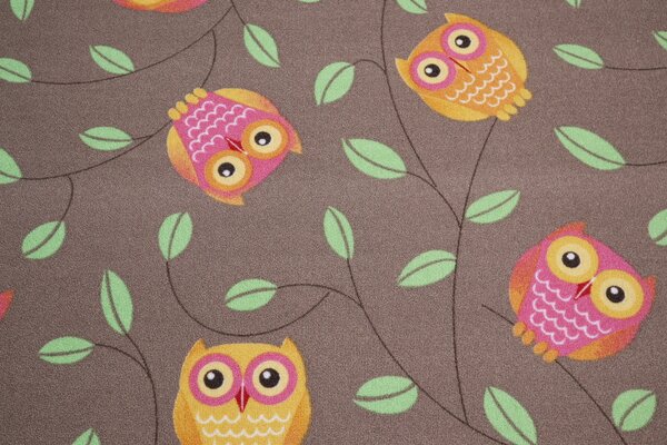 Dětský kusový koberec Little Owls čtverec - 300x300 cm