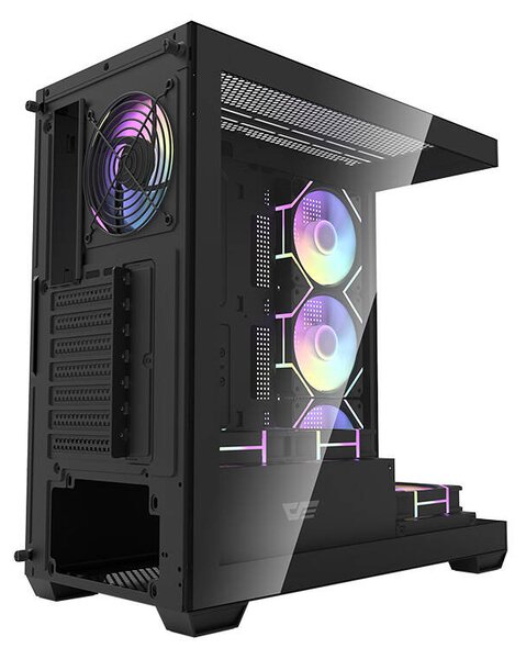 Počítačová skříň Darkflash DS900 (černá) + 7 ventilátorů ARGB