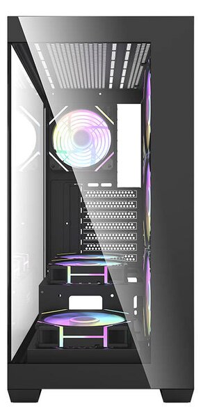 Počítačová skříň Darkflash DS900 (černá) + 7 ventilátorů ARGB