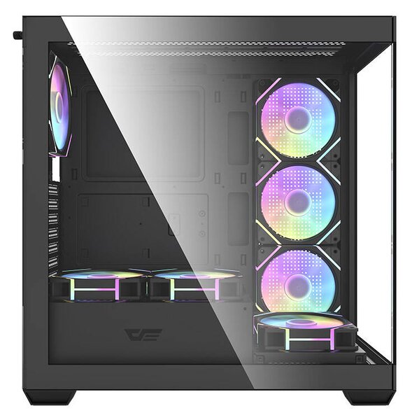 Počítačová skříň Darkflash DS900 (černá) + 7 ventilátorů ARGB