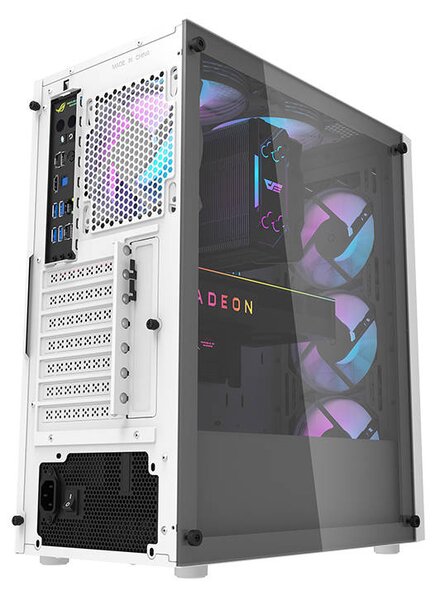 Počítačová skříň Darkflash DK351+ 4 ventilátory (bílá)