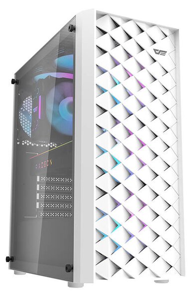 Počítačová skříň Darkflash DK351+ 4 ventilátory (bílá)