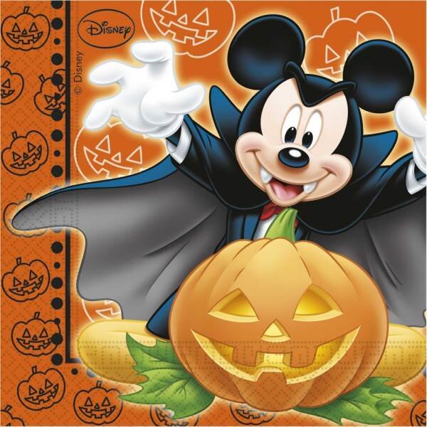 Javoli Ubrousky Disney Mickey Halloween 33x33 cm, 20 ks