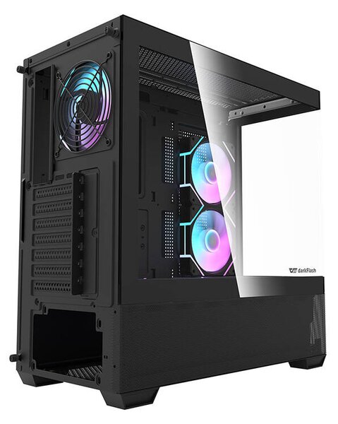 Počítačová skříň Darkflash DS900 AIR (černá) + 7 ventilátorů ARGB