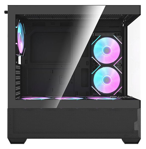 Počítačová skříň Darkflash DS900 AIR (černá) + 7 ventilátorů ARGB