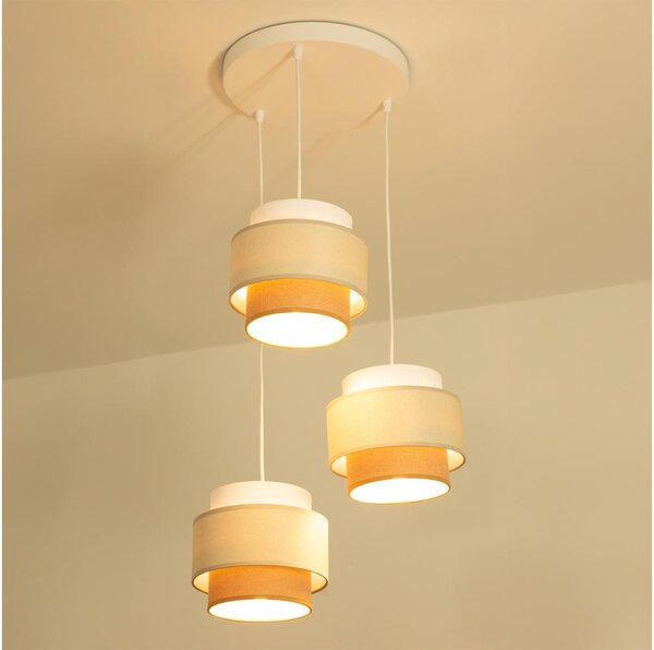 Brilagi - Lustr na lanku RESNA 3xE27/60W/230V pr. 45 cm krémová/béžová
